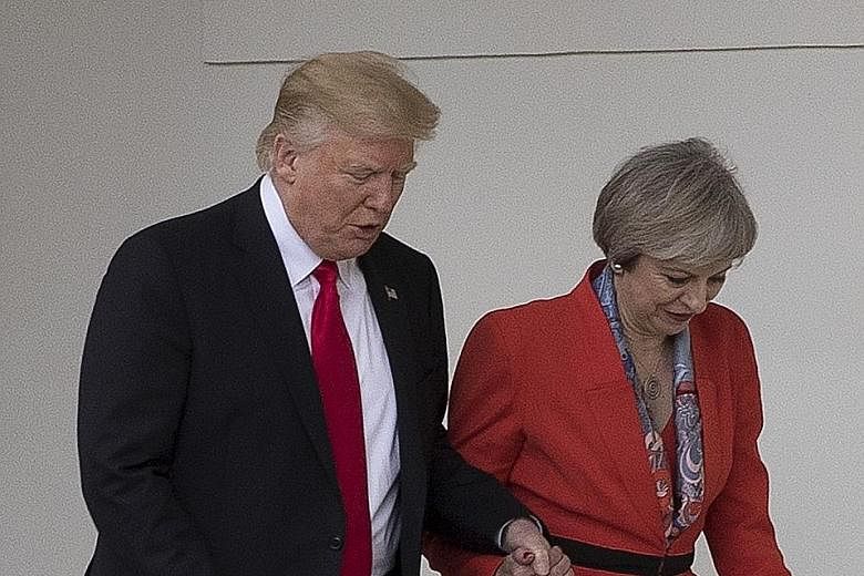 President Trump made his debut as a statesman last Friday, with Mrs May the first foreign leader to visit his White House. The British PM has been keen to secure an early commitment to the UK-US "special relationship" from Mr Trump.