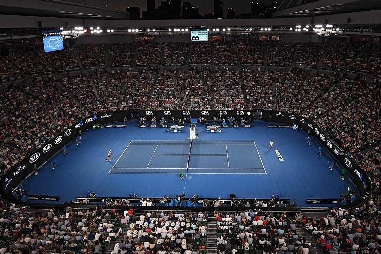 A full house watching Roger Federer overcome Rafael Nadal in the Australian Open final.