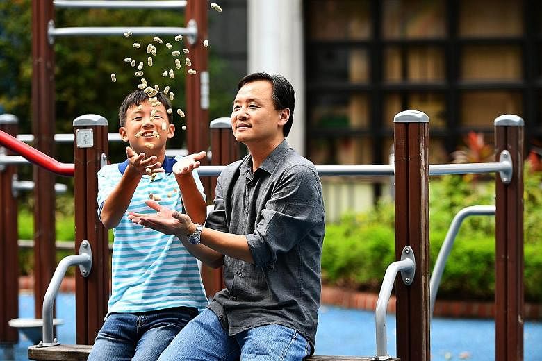 The treatment has helped Mr Tng Yan Hui's son Shih Kai tolerate peanuts.