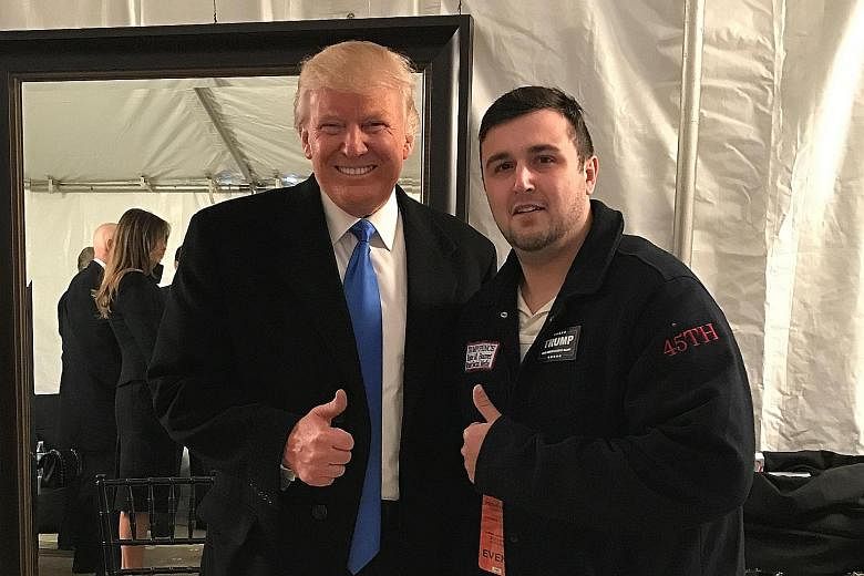 Mr Bouvet, who met Mr Trump on Jan 19, had spent nights working and days volunteering for him.