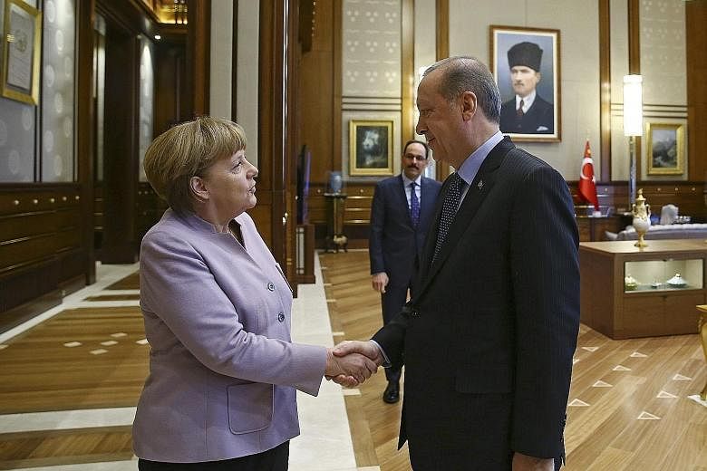 Dr Merkel and Mr Erdogan's meeting takes place amid strained relations in the wake of the July 15 failed coup.