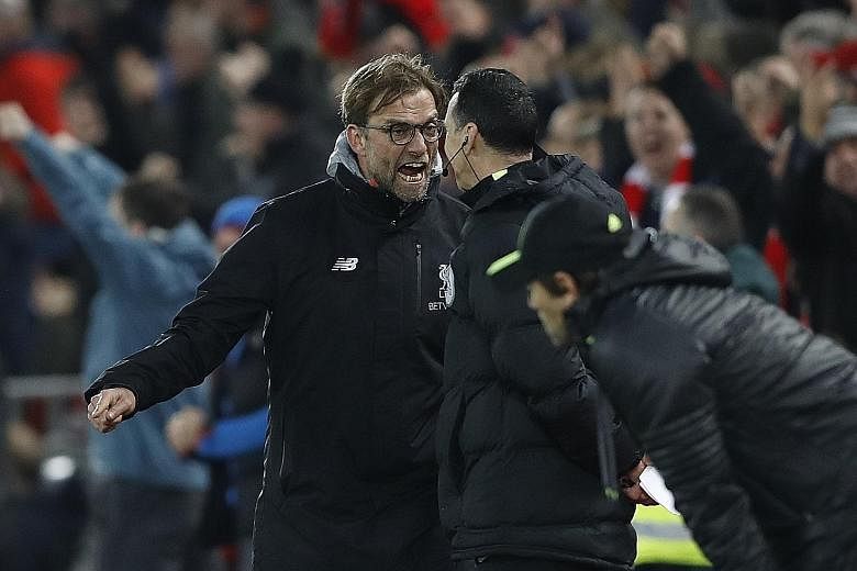 Liverpool manager Jurgen Klopp remonstrating with the fourth official during the 1-1 draw with Chelsea. He will have to keep his temper in check ahead of another pressure-filled game at Hull