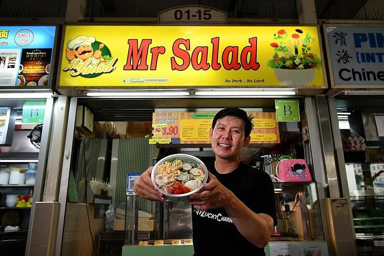 Mr Wong, who owns the Mr Salad stall in Amoy Street Food Centre, welcomed the idea of having incubation stalls with basic equipment for aspiring hawkers.