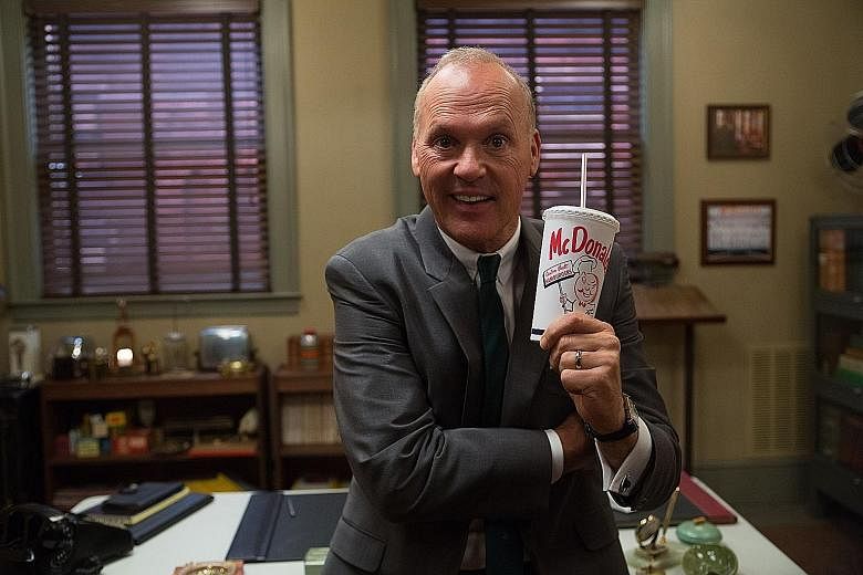 Oscar-winning actor Michael Keaton (above) plays controversial businessman Ray Kroc, who in the 1950s began franchising the innovative California burger stand started by brothers Dick and Mac McDonald, in The Founder.