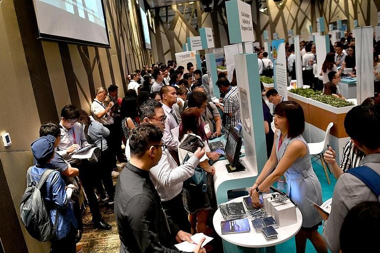 More than 2,000 people attended the career fair at Changi Airport's Crowne Plaza hotel yesterday. Among the jobs available were those in airline and airport operations, engineering and retail.