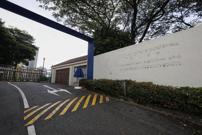 The former Balestier Hill Secondary School compound is one of 11 school sites that have been vacated over the past two years, following MOE's announcement last year of its biggest merger exercise in the past five years. The slope leading up to the ga
