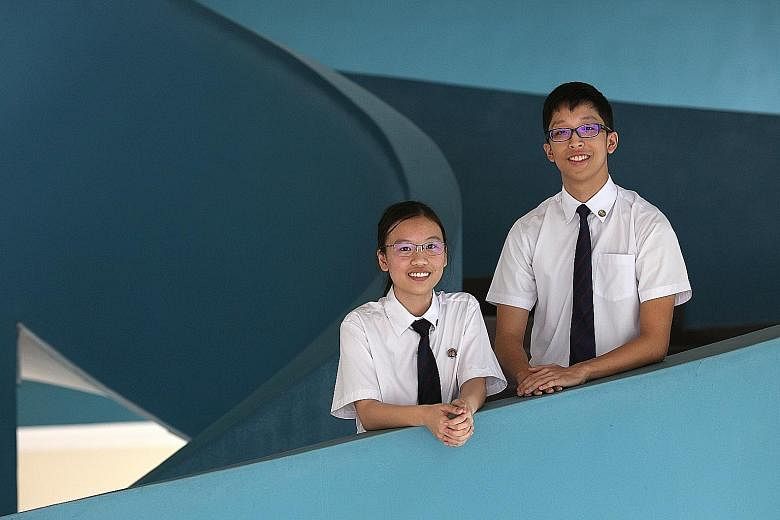 Emily Ong and Isaac Ong, both from Dunman High School, displayed their coding skills in Google Code-In, a global software-development contest for students aged between 13 and 17.