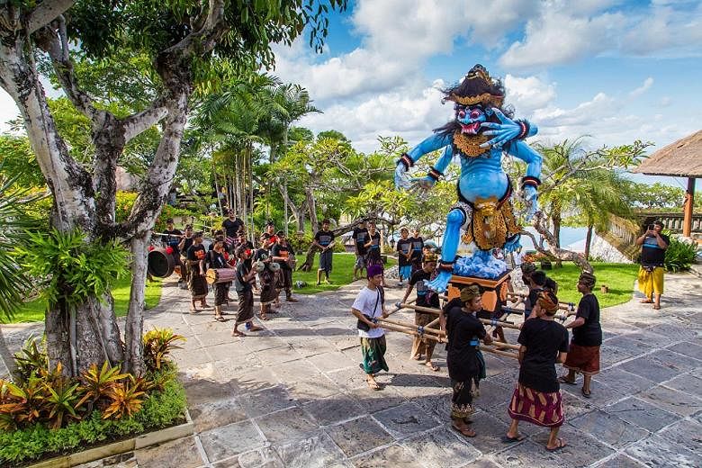 On the eve of Nyepi, guests at Four Seasons Jimbaran Bay will get to join the traditional "ogoh-ogoh" parade, in which locals carry giant papier mache statues of mythological beings.