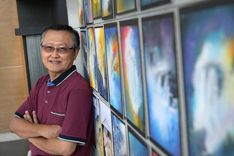 Raffles Girls' School will be moving the 1979 mural (left) designed by Mr Ho (above) to its new campus' boundary fence, so that members of the public can view it. The mural features about 15 landmarks, including the National Theatre, which no longer 
