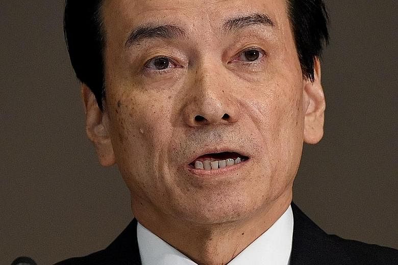 Mr Shiga will step down as chairman of Toshiba as the company warns of huge losses in its US nuclear power business.
