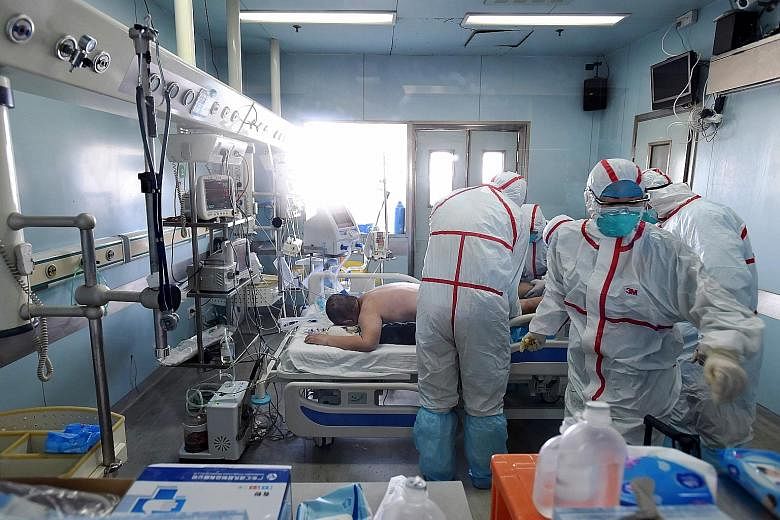 A photo taken on Sunday shows an H7N9 bird flu patient being treated in a hospital in Wuhan, in central China's Hubei province. A number of provinces in China have stepped up prevention efforts against the virus.