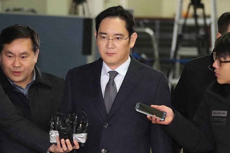Mr Lee, chief of the Samsung Group, was grilled this week for the second time in a month.