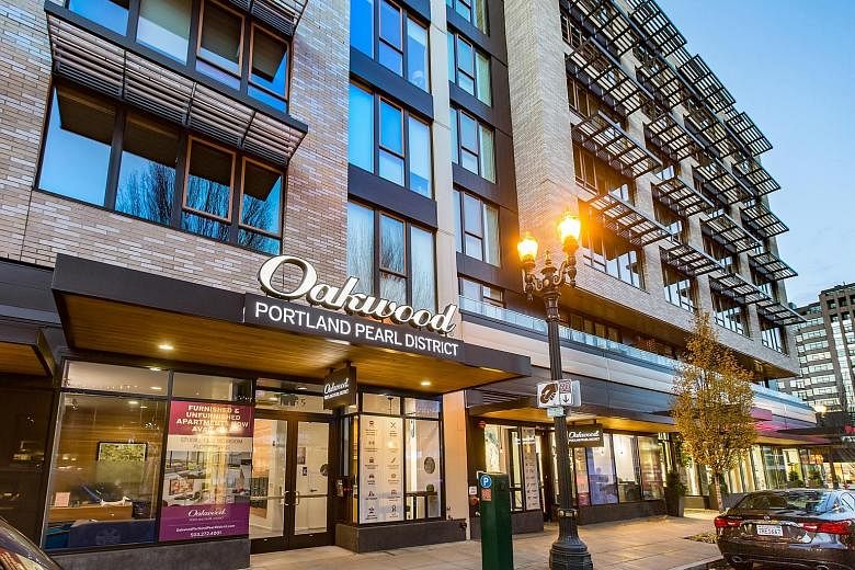 Oakwood Portland Pearl District in Portland in the US. Oakwood, the world's largest provider of corporate housing and serviced apartments, currently manages nine Mapletree assets in the US and Australia.