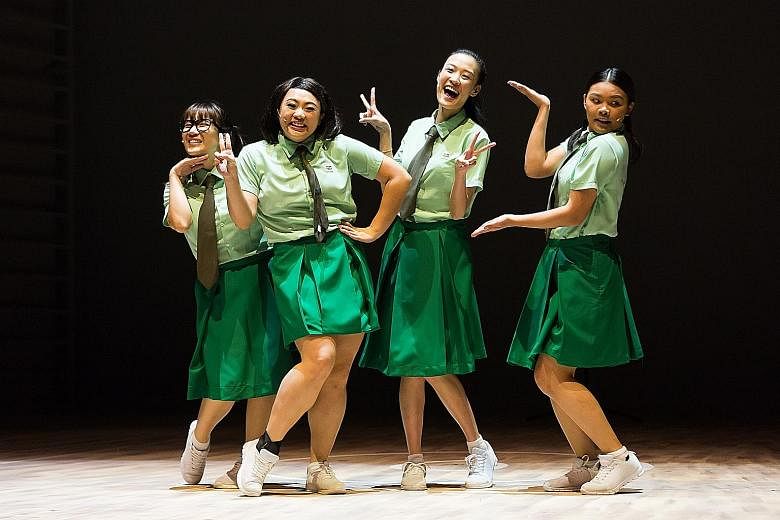 Actresses (from left) Natalie Yeap, Kimberly Chan, Valerie Choo and Alyssa Lie were as at ease acting as they were crooning Detention Katong's mellifluous melodies.