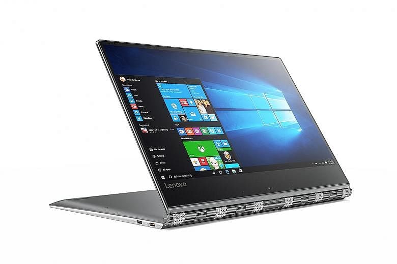 The Lenovo Yoga 910's 78 watt-hour battery is almost twice the capacity of the typical ultrabook battery.