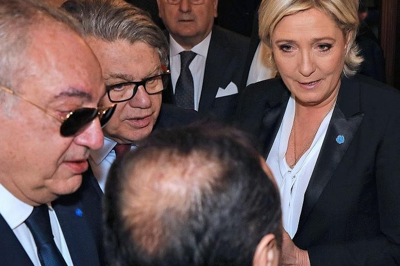 Ms Le Pen, the presidential candidate for France's National Front party, refused to wear a headscarf to meet Grand Mufti Sheikh Abdellatif Deryan in Lebanon yesterday.