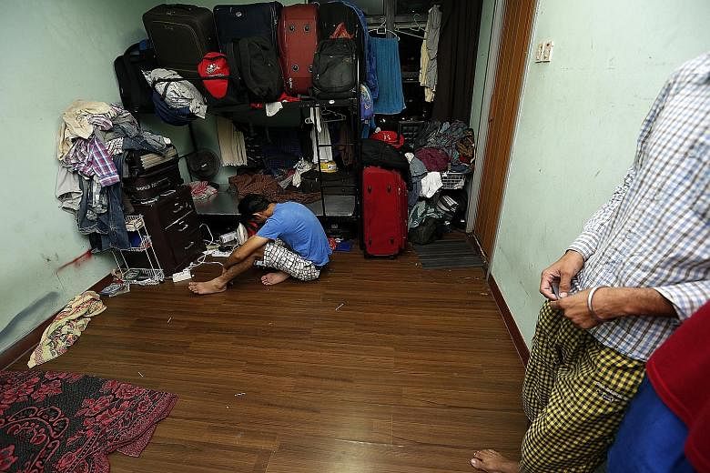 In two Selegie Centre units, more than 40 foreign workers were found living in overcrowded and poorly maintained premises. Unacceptable accommodation was also found at a house in Opal Crescent as well as at a shophouse in Tanjong Katong Road.