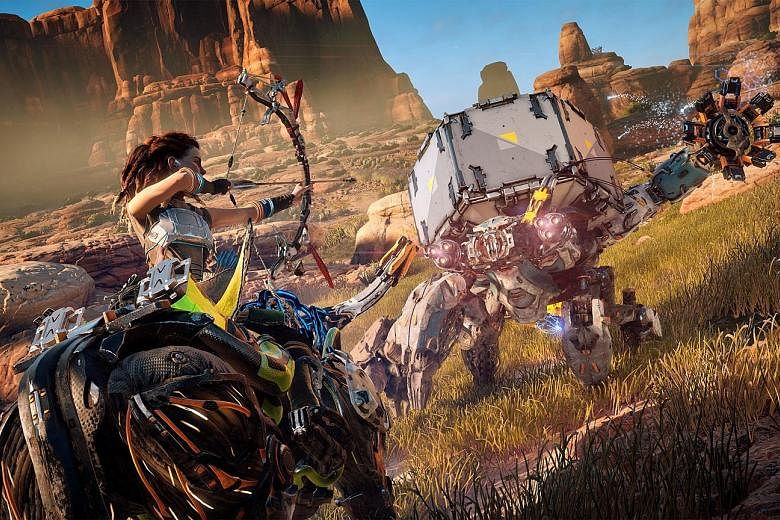 In Horizon Zero Dawn, the protagonist Aloy is an independent, self-sufficient warrior who can instantly craft arrows even in the heat of battle.