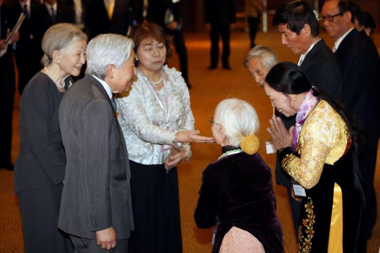 Japanese emperor meets former soldiers' families in Vietnam | The ...