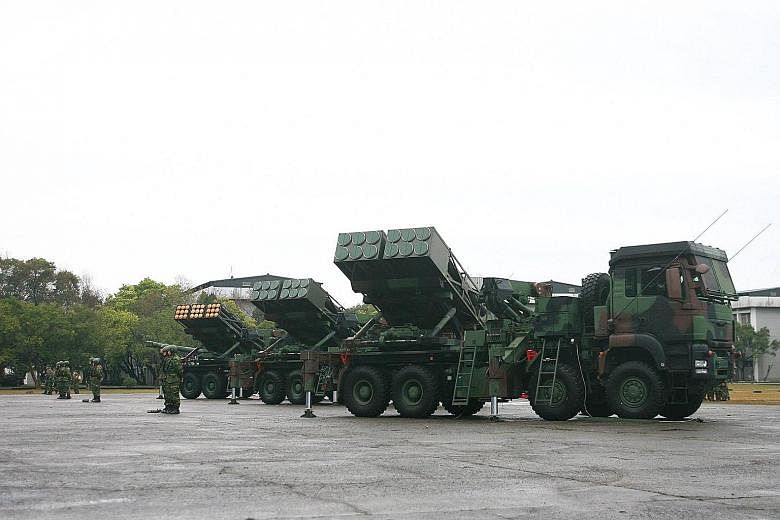 Taiwan's PAC-3 surface-to-air missile systems have been deployed on the island's eastern coast "entirely for the security of our country", says Defence Minister Feng Shih-kuan.