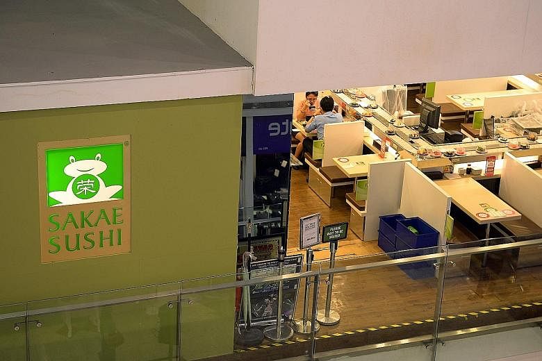 The number of Sakae Sushi restaurants here will drop to about 30 this year, but operator Sakae Holdings will launch three more in Myanmar. Also, Sakae's corporate advisory unit will use capital raised from a future listing of a company it has a 20 pe