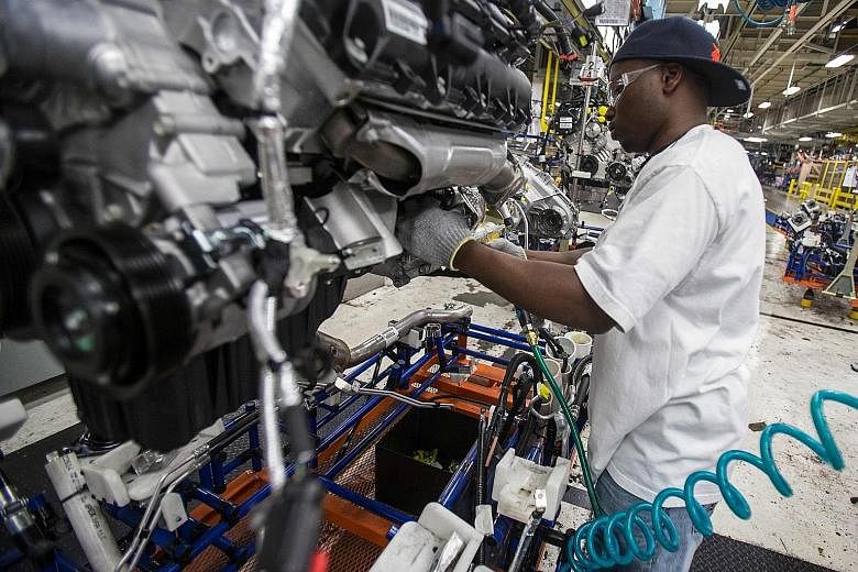 The assembly line for Chrysler cars at the Jefferson North Assembly Plant in Detroit, Michigan. The narrative that "good jobs" in US manufacturing have been "lost" to competition from imports does not fit the facts, as imports create jobs too, says t