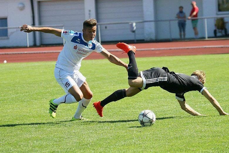 Armin Maier in action for German fifth-tier semi-pro side Albstadt. He is determined to fulfil a dream of playing professionally.