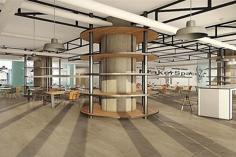 The Tampines Regional Library will have "a space for makers" with 3D printers as well as collaborative work spaces where budding entrepreneurs can learn from one another.