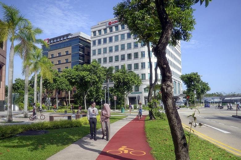 Tampines (above) has been slated as the second model walking and cycling town after Ang Mo Kio.
