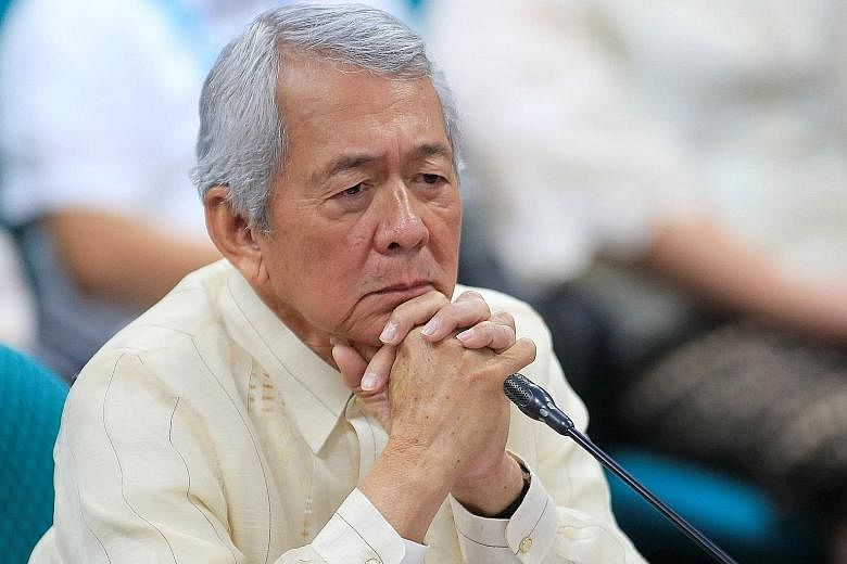Mr Yasay at the Commission on Appointments hearing at the Senate building in Manila yesterday.