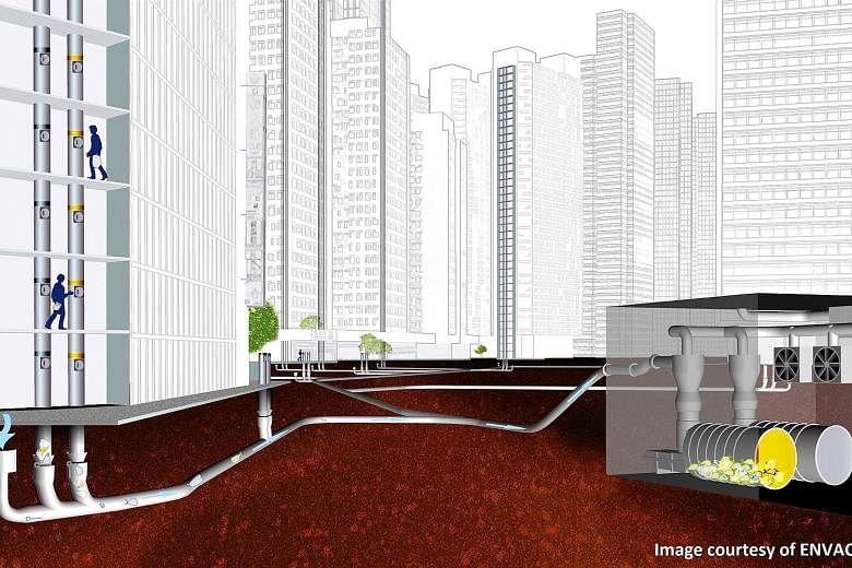 A pneumatic waste conveyance system will be mandatory in new private developments with at least 500 units.
