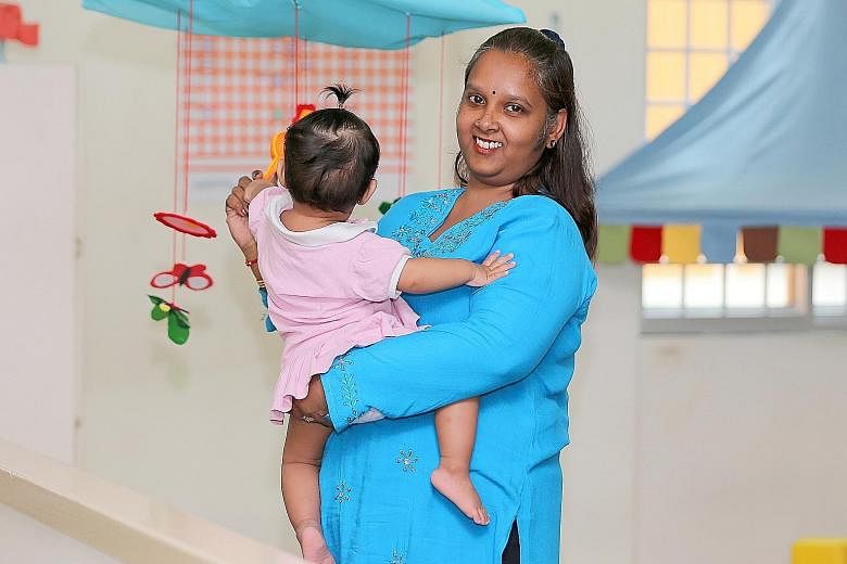 Ms Nyaneswari Paramasivam, an assistant infant care teacher at My First Skool, will be among the first batch of allied infant educarers trained. The new scheme focuses more on hands-on practice. She had been reluctant to return to the infant care sec