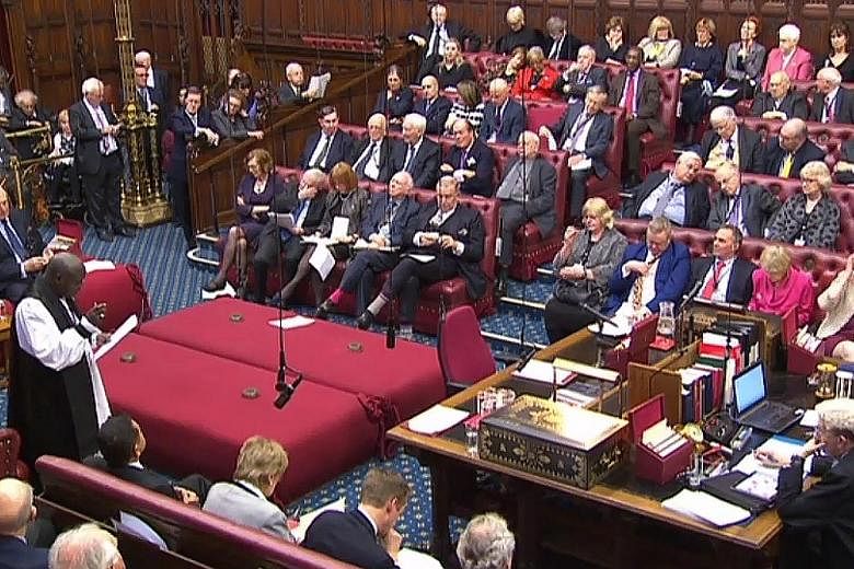 The House of Lords voted by 366 to 268 on Tuesday in favour of amending British Prime Minister Theresa May's Brexit law.