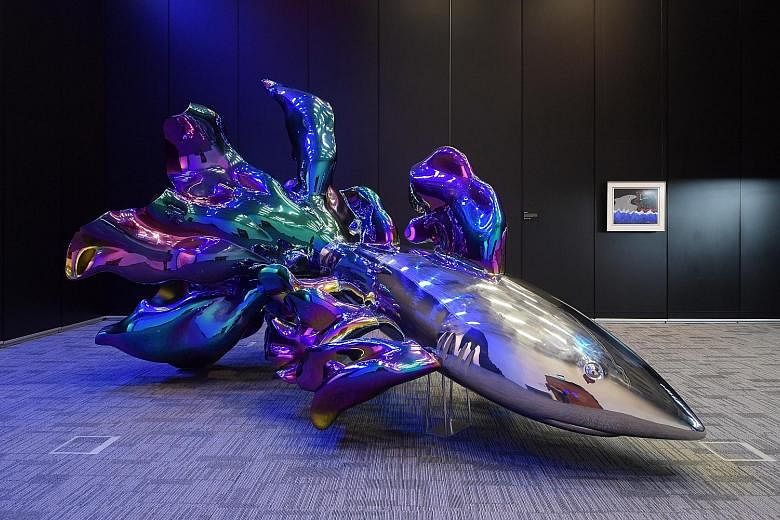 The museum is showing 33 artworks on the theme of sharks.