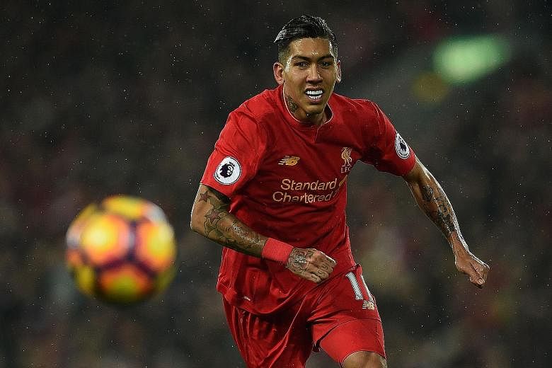 Liverpool forward Roberto Firmino, who has contributed nine goals and four assists in the league, has a thigh problem and is a doubt for today's game against Burnley.