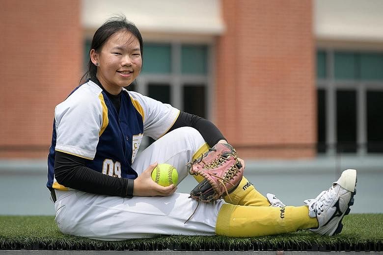 Softball player Sydney Tan was accepted by Nanyang Girls' High School under the Direct School Admission scheme, even though her PSLE T-score of 249 was below the school's usual cut-off.