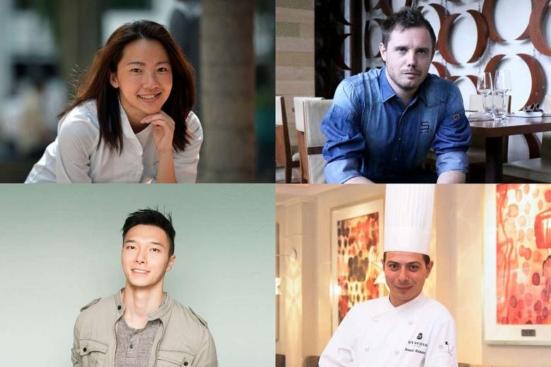 Janice Wong, Lennard Yeong, chef Chris Hibbert and chef Aristarco Armando 