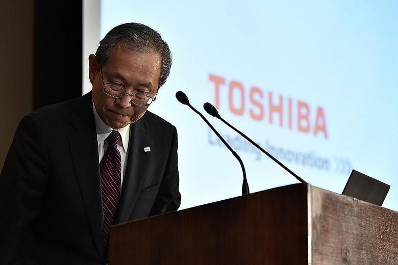 Mr Tsunakawa, Toshiba's CEO, yesterday said the company has won approval to delay the release of its earnings as it needed more time to probe accounting fraud allegations at its loss-hit US nuclear unit.