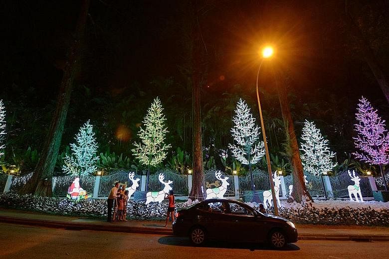 The decorations for Francis' 2010 Christmas party, thrown annually at his Nassim Road bungalow (left), were reported to have cost $100,000.