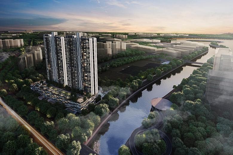 An artist's impression of Parc Riviera in West Coast Vale, launched last November and which sold 200 units last month. With positive sentiments, buyers are also drawn to previously launched projects, said an analyst.