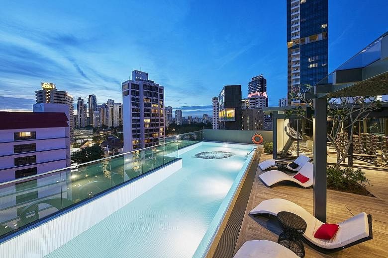 The 98-unit Oakwood Studios Singapore (above) offers "curated experiences" such as being able to order a piano to play in the room. Oakwood Asia-Pacific managing director Schreiber said that Mapletree had "nothing" to do with the latest property.