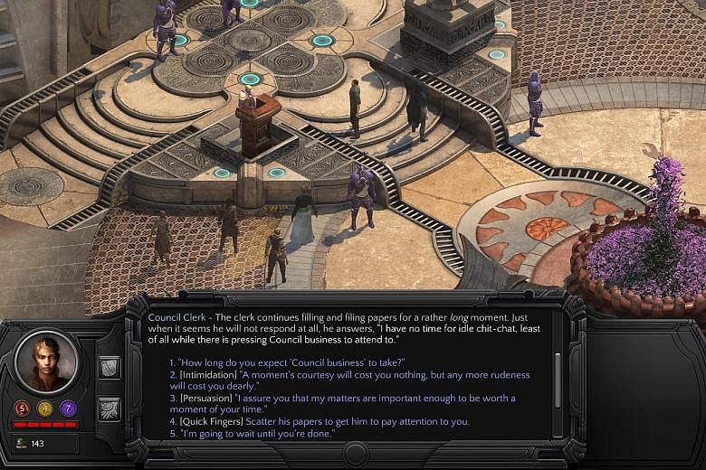 Like Planescape Torment, Tides Of Numenera is rather more dialogue-driven than it is combat-oriented.
