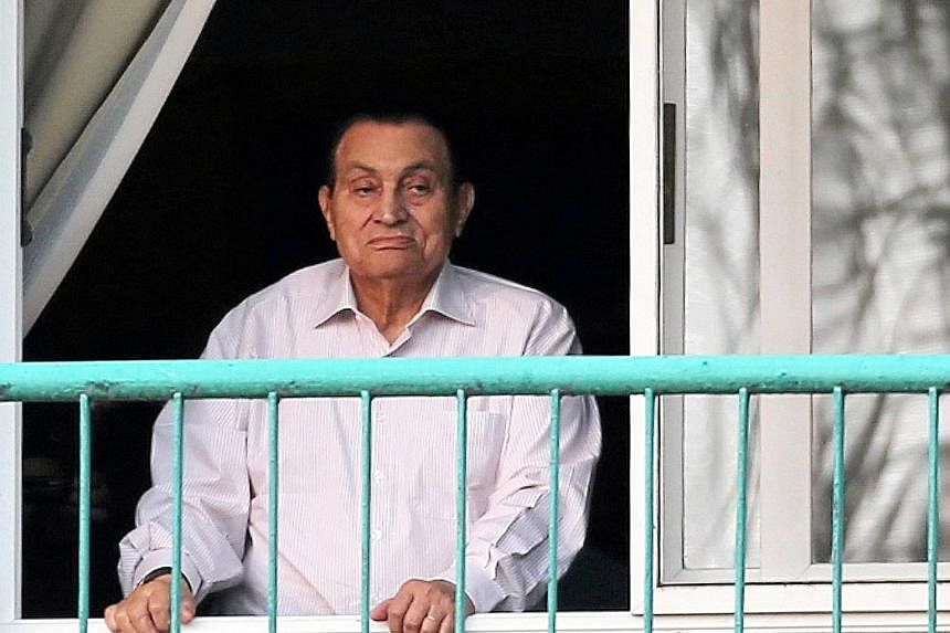 Mr Mubarak in hospital last October. He became the first leader to face trial after the Arab Spring uprisings that swept the region, and has remained defiant since his ouster in 2011.