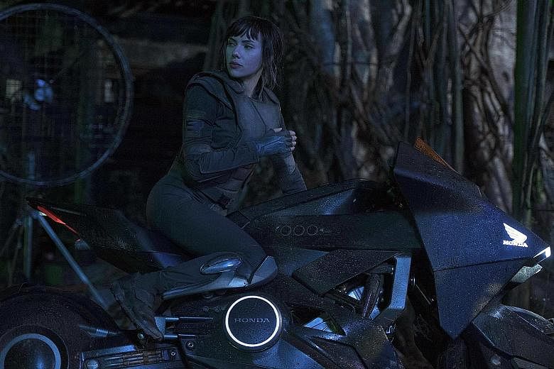 Scarlett Johansson plays a special ops human- cyborg hybrid in Ghost In The Shell.