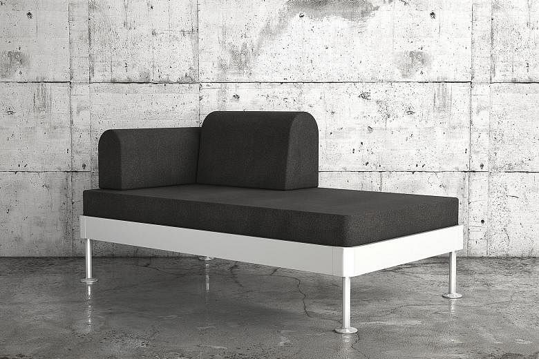 A prototype bed (above) from Ikea's Delaktig collection by veteran British designer Tom Dixon.