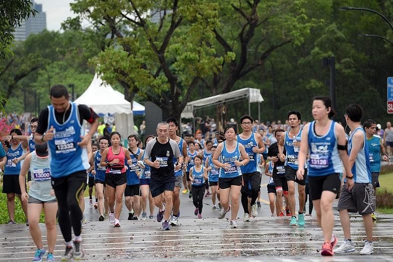 Participants at last year's ST Run in the City. This year's run on July 16 will end at the Padang.