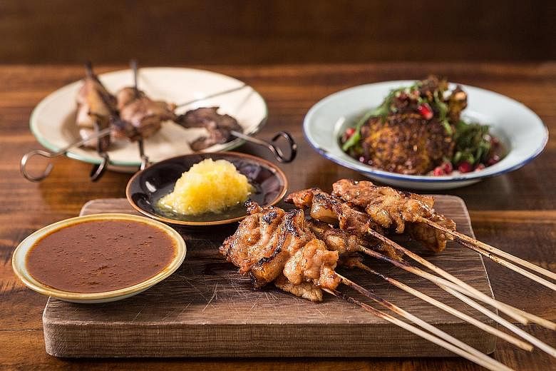 The Tiong Bahru Satay Man (above), whose real name is Mr Ang Boon Ee, peddled his satay in the estate for more than 30 years until he was forced to retire in 2015. Foodies can enjoy it as part of the Satay Platter at a one-night-only tie-up with Mediterra