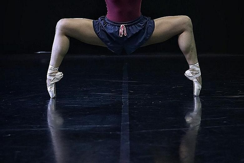 Frontier Danceland artist Adelene Stanley, 21, goes en pointe, which places her entire body weight on the tips of her toes. Ballerinas are very prone to ankle and foot injuries as a result of going en pointe so much.