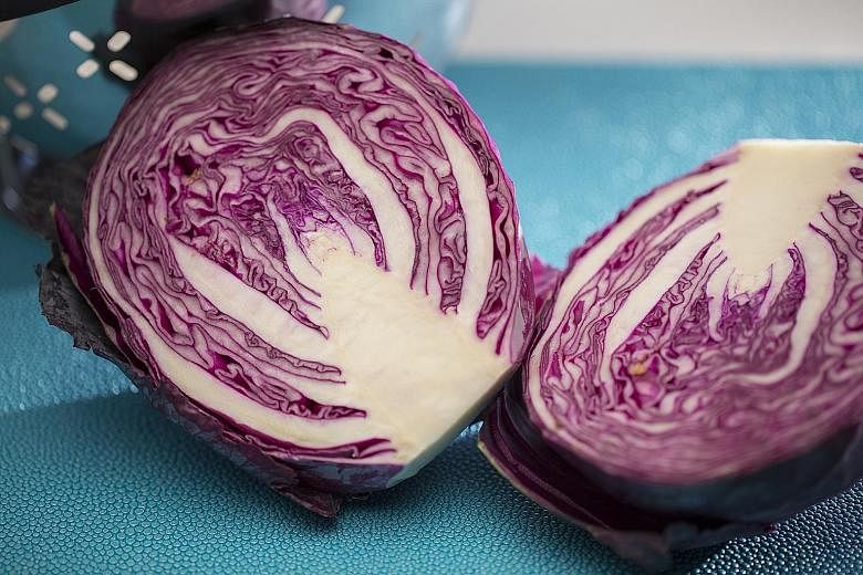 Red cabbage is not as high in antioxidants as blueberries but it contains a good variety of nutrients.
