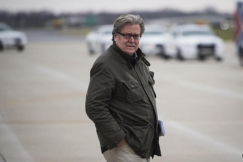 Chief strategist Stephen Bannon was put in NSC's principals committee at the start of Mr Donald Trump's presidency.